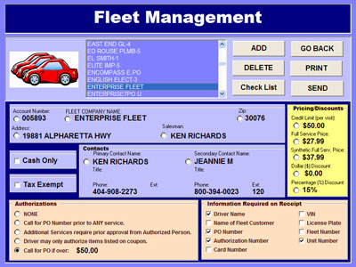 Oil Change Software